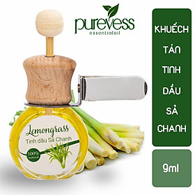 Tinh dầu treo xe Sả Chanh Purevess cao cấp giúp thơm phòng, giải cảm giảm đau đầu đuổi muỗi khử mùi ô tô