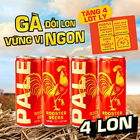 Bia thủ công | Rooster Beers Lốc 4 Lon Pale và IPA Mix x 330ml