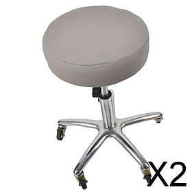 Elastic Bar Stool Cover Chair Seat Cushion 2x40 Cm Gray