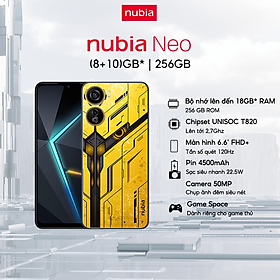 Mua Điện thoại Gaming Nubia Neo | 18(8+10)GB/256GB | 6.6   FHD+ 120Hz | Unisoc T820 | Sạc 22.5W | Hàng Chính Hãng