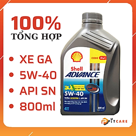Nhớt shell xe ga ultra scooter 5w40 800ml