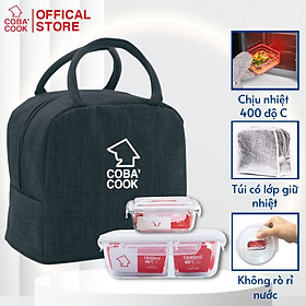 Mua Bộ 2 Hộp Thủy Tinh COBACOOK Hộp Chia 3 Ngăn Và Hộp 370ml Kèm Túi Giữ Nhiệt- CCL1NL32BB