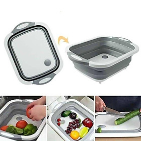 Mua Chậu  thau kiêm thớt đa năng gấp gọn tiện dụng 3 trong 1 kích thước 30 x 40cm