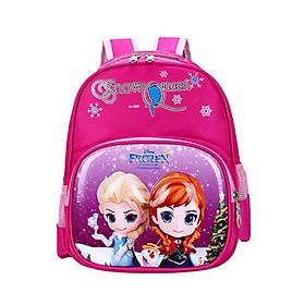 Balo học sinh tiểu học, Balo trẻ em cao cấp in hình 3D Elsa cho bé gái
