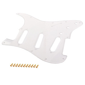 1Ply PVC Guitar Pickguard Scratch Plate 11 Holes for ST Style Guitar Parts