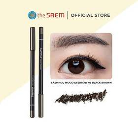 Bút Chì Kẻ Mày the SAEM Saemmul Wood Eyebrow Black 1.8g