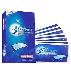 Full hộp 7 cặp - 14 miếng dán trắng răng 3D White Teeth Whitening Strips Sena Beauty, mạnh gấp 25 lần kem đánh răng