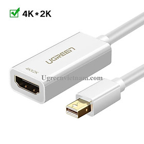 Cáp Chuyển Thunderbolt To HDMI UGREEN 40361 4K*2K - Mini Displayport Sang HDMI - 40361-Hàng Chính Hãng