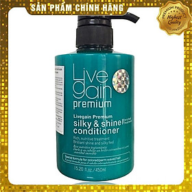 Dầu xả tóc suôn mượt nước hoa Livegain Premium Silky & Shine Hair Pack 450ml