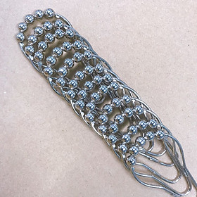 Móc rèm inox không gỉ tiện dụng dùng treo rèm trong nhà tắm, phòng ngủ, phòng khách (bộ 12 móc)