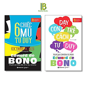 Hình ảnh Combo 2 Cuốn Sách Của Edward De Bono: 6 Chiếc Mũ Tư Duy + Dạy Con Trẻ Cách Tư Duy - Alphabooks - Tặng Kèm Bookmark Bamboo Books