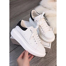 Giày Thể Thao Sneaker Nữ MCQ Gót Đen Hot Trend 2019