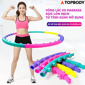 Vòng lắc eo massage Hula Hoop size lớn 98cm hạt từ tính