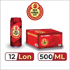 Thùng 12 Lon Bia SAN MIGUEL Red Horse 500 ml