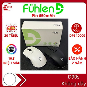 Mua Chuột Gaming không dây Fuhlen D90S RGB  DPI 10000  Pin 650mAh Dual mode 2.4G/Type-C Hàng chính hãng