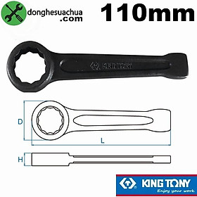 Cờ lê vòng đóng 110mm Kingtony 10B0-B0 dài 440mm