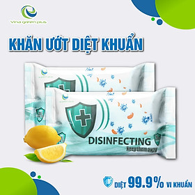 Khăn ướt có cồn Diệt khuẩn 20 tờ - Kháng khuẩn 99% - Tiện lợi mang theo