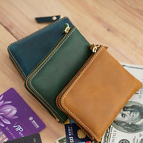 Ví mini nam, nữ mini đựng tiền, thẻ ATM, giấy tờ da bò thật cao cấp