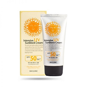 Kem Chống Nắng 3w Clinic Intensive Uv Sunblock Cream Spf 50 Pa+++ 70 Ml