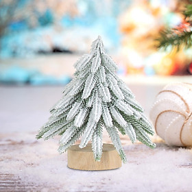 Tabletop Mini Christmas Tree, Artificial Small Christmas Tree with Wooden Base, Xmas Tree for Home, Office Decoration