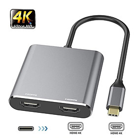 Hub Chuyển Đổi Type C Sang HDMI 2 Trong 1 4K Chuyên Dụng Cho Macbook Laptop Điện Thoại