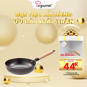 Chảo gang đúc công nghệ mới La gourmet Nitrigan™ 28cm lòng sâu 4L - 347701 (tốt cho sức khỏe, siêu bền)