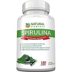 Spirulina Capsules Organic - Highest Quality of Blue Green Algae from California & Hawaii Without Pesticides – 100% Vegetarian & Vegan – Non-GMO – Best Green Superfood - 30 Day Supply