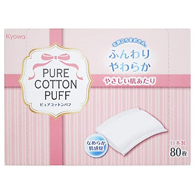 Bông Cotton Tẩy Trang Kyowa Shiko (80 Miếng)