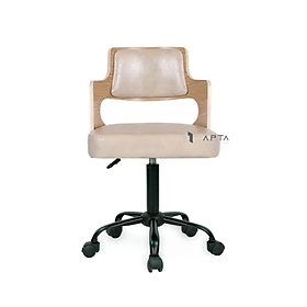 Ghế kỹ thuật viên nệm pvc CB2301-2P Nội thất Capta Ghế xoay thân gỗ nệm pvc chân thép xoay tĩnh điện tại HCM