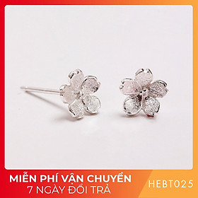 Bông hoa tai nữ bạc s925 cao cấp HEBT025 BH trọn đời
