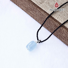 Mặt dây chuyền hình lu thống hải lam ngọc aquamarine hợp mệnh thủy, mệnh mộc - Ngọc Quý Gemstones