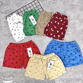Quần đùi cho bé trai phối đồ phong cách Hàn Quốc từ 8-18kg chất kaki co giãn mềm
