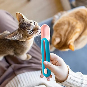Pet Feeder Cat Strip Squeeze Spoon for Lickable Cat Treats Pet Liquid Snack Feeding