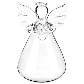 Angel Clear Glass Wall Hanging Vase Bottle for Plant Flower Decorations DIY