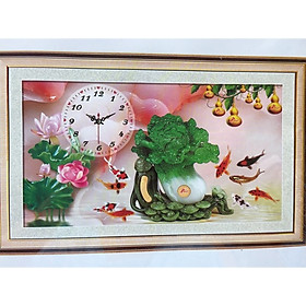 Mua tranh thêu chữ thập Bắp cải phong thủy 55x35cm - chưa thêu