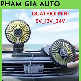 Mua Quạt Đôi Mini Cao Cấp Xoay 360° – Cổng USB – ĐÈN TRANG TRÍ   ĐỒNG HỒ TREO TƯỜNG