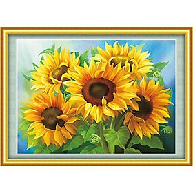 Mua TRANH THÊU KÍN HOA HƯỚNG DƯƠNG E61 (50×90) MN0098 (60X80)