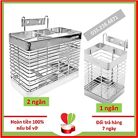 Giá Inox Treo Đồ Phòng Bếp, Giỏ Đũa Đa Năng - Duonghieu6789