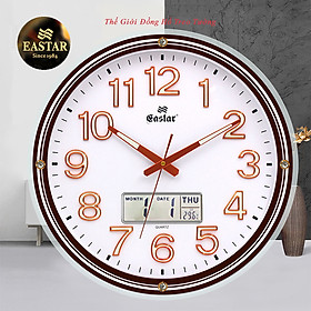 Mua Đồng Hồ EASTAR Cao Cấp Kim Điện Tử DẠ QUANG KIM TRÔI Mặt Tròn 44 5cm  LỊCH Vạn Niên Và NHIỆT KẾ Điện Tử