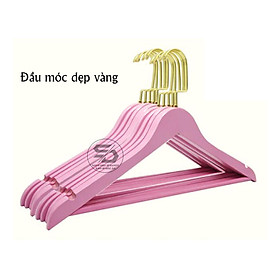 Mua Móc Gỗ Hồng Treo Quần Áo Thanh Ngang 44.5cm (10 móc)