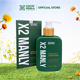 Hình ảnh Combo 2 chai Dung Dịch Vệ Sinh Nam X2 Manly - Làm sạch tức thì Lưu hương 24h dung tích 150g Cocayhoala (Combo 2 chai)