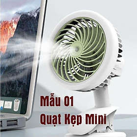 Mua Quạt Tích Điện Để Bàn Mini Phun Sương