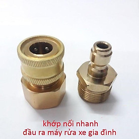 Bộ khớp nối nhanh đầu ra cho máy rửa xe áp lực cao, máy xịt rửa cao áp, máy rửa xe gia đình