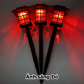 Mua Đèn cắm sân vườn năng lượng mặt trời đèn trang trí sân vườn cầu thang SV vuông ánh sáng Đỏ