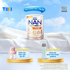 Sữa bột NAN INFINIPRO A2 3 với công thức đầu tiên chứa đạm A2, 6HMO & Lợi khuẩn kép nhập khẩu Thụy Sĩ - Hộp 800g (2 - 6 tuổi)