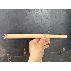 1 cây đứng gổ (dài 30cm-đường kính 2cm) dùng cho chim đậu, gắn 1 bên lồng