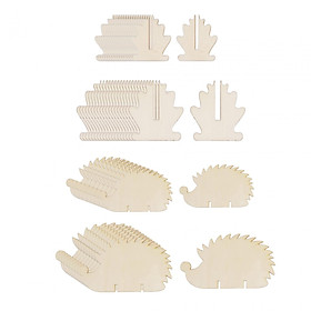 20 Set Hedgehog Wooden Cutouts DIY Projects for Christmas Painting Halloween