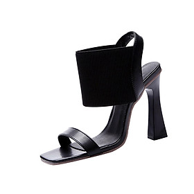High Heel Sandals for Women, Square Toe Casual Wedding Girls Party Shoes Dress Shoes Dressy Ladies Thick Heeled Sandal  Sandals - 35