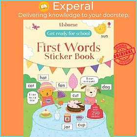 Hình ảnh Sách - Get Ready for School First Words Sticker Book by Hannah Wood (UK edition, paperback)