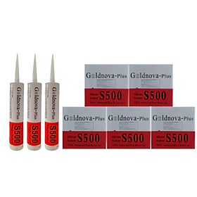 Mua Keo Silicone Goldnova S500-5 Hộp  Hộp =25 Lon/300ml  Màu Trong